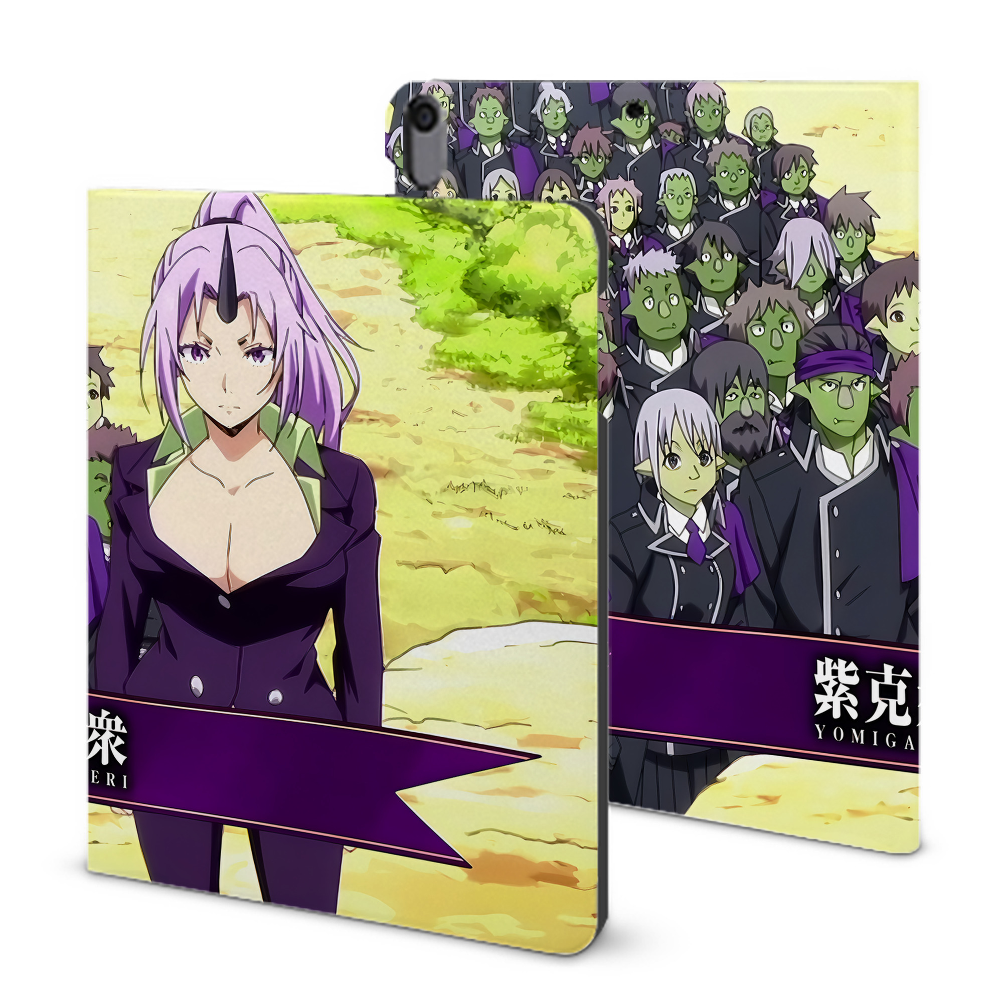 （画像用） 転スラ Regarding Reincarnated to Slime IPad ケース ブック型 PUレザー TPU 耐衝撃 軽量 薄型 ペン収納なし 全面保護 IPad 各モデル対応